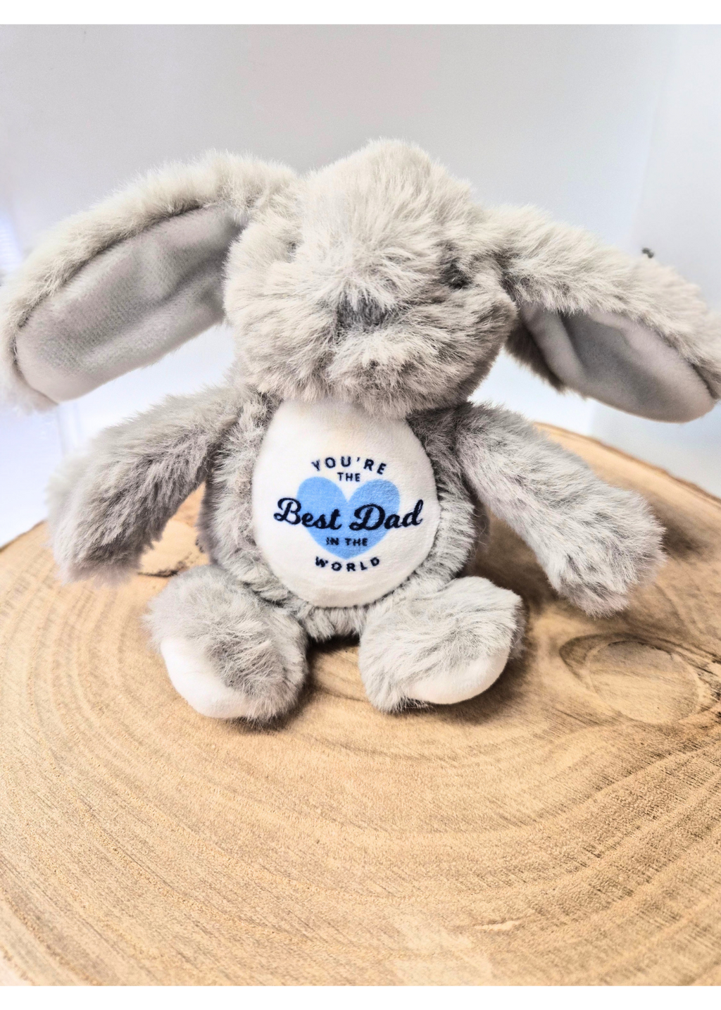 “Best Dad” Plush Bunny Keyring