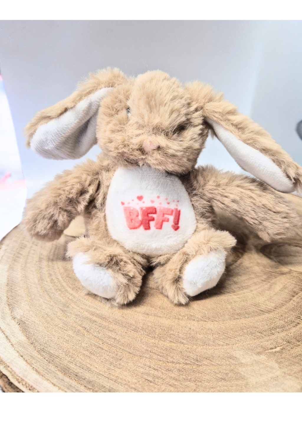 “BFF” Plush Bunny Keyring