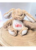 “BFF” Plush Bunny Keyring