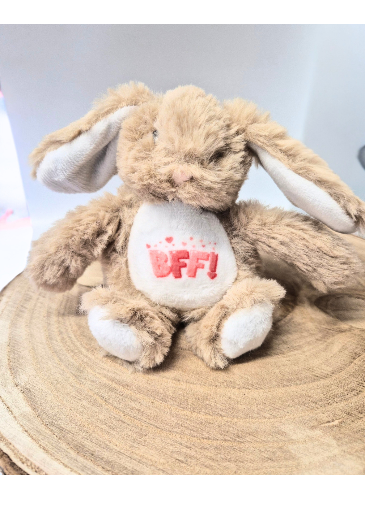 “BFF” Plush Bunny Keyring
