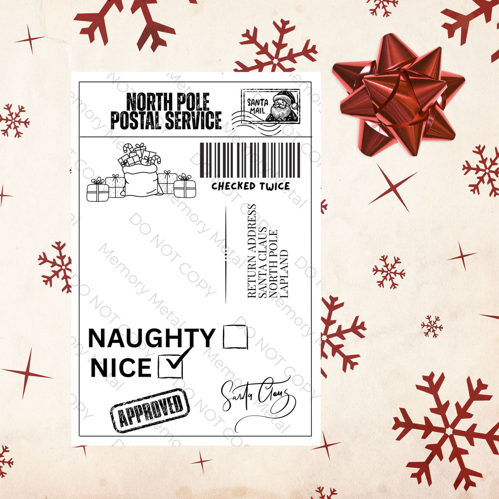 North Pole Postal Service Gift Label, Signed & Sealed - Pack of 5