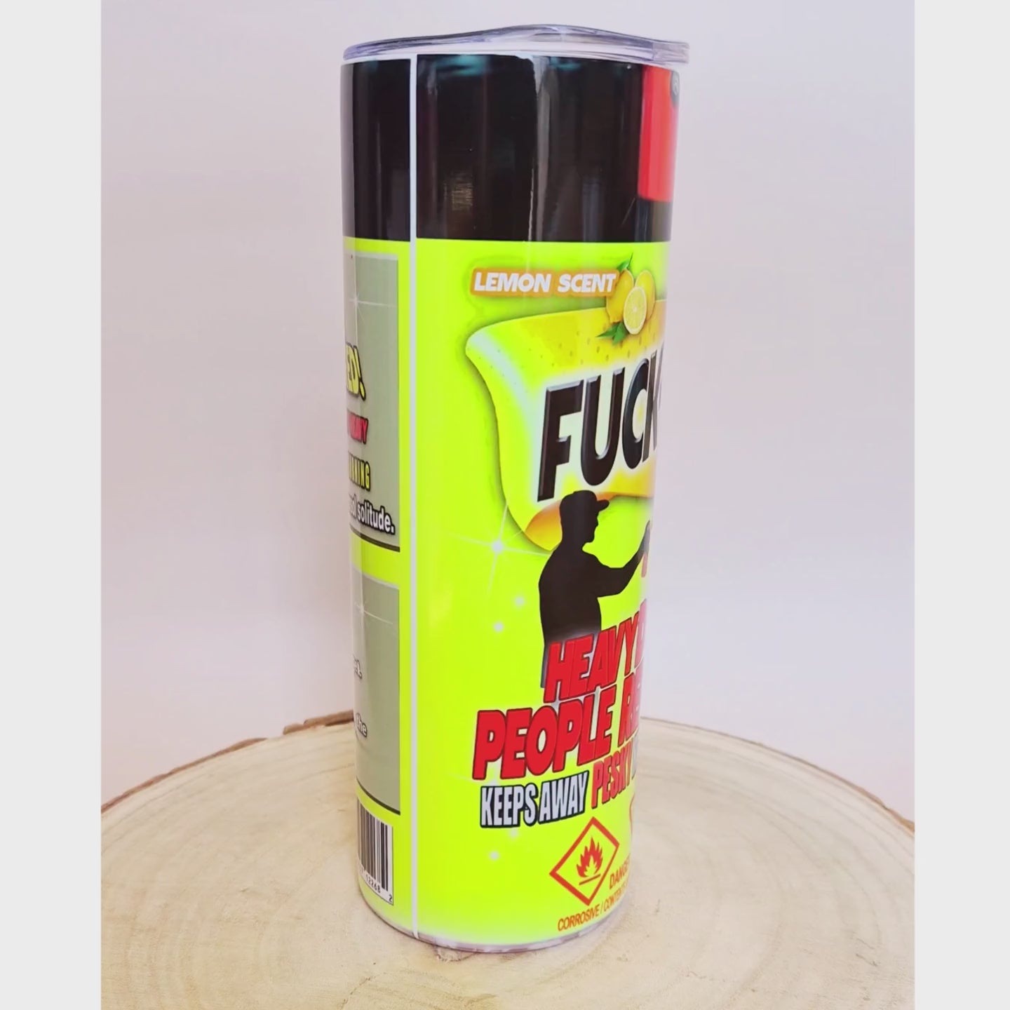 People Repellent Spray Tumbler | 600ml (20oz) with Straw